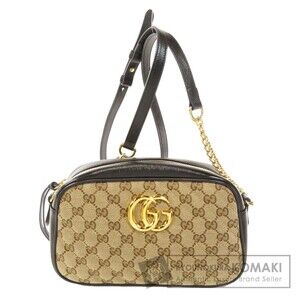 Gucci GG Marmont Shoulder Bag Canvas Leather